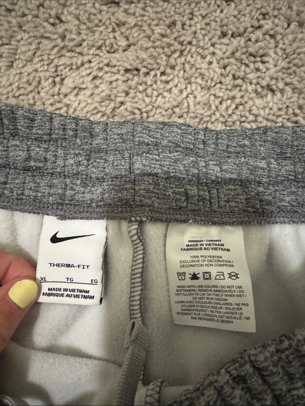 Nike Kids Gray Sweat Joggers with White Swoosh